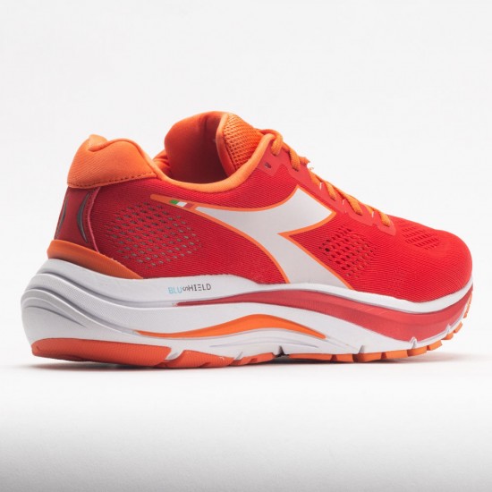 Diadora Mythos Blushield Vortice 7 Womens Red/White/Vermillion Orange