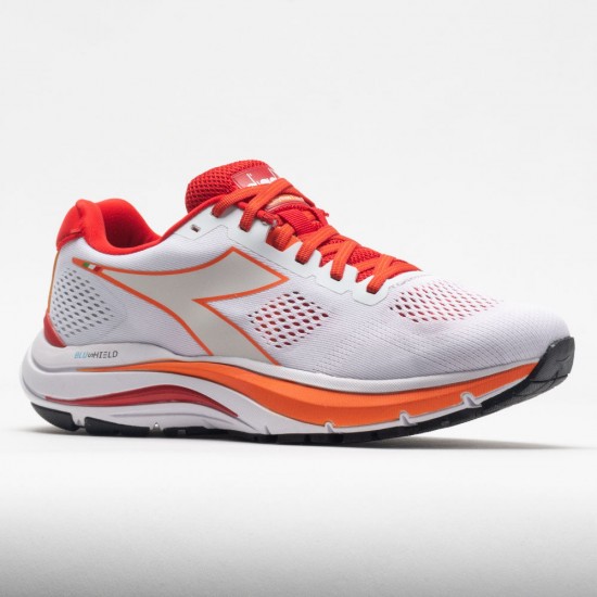 Diadora Mythos Blushield Vortice 7 Womens White/Fiery Red