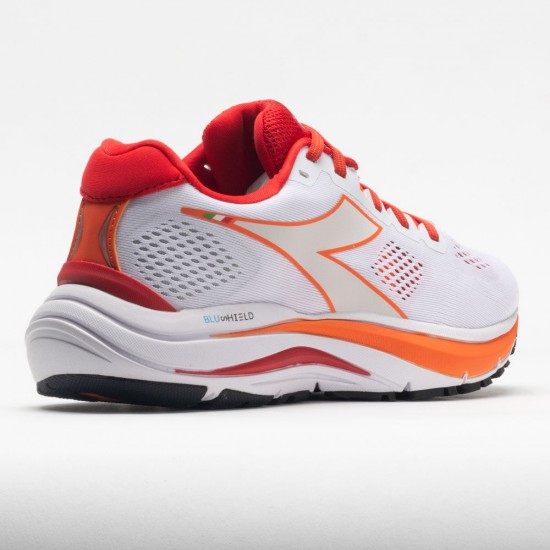 Diadora Mythos Blushield Vortice 7 Womens White/Fiery Red