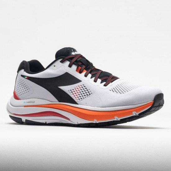 Diadora Mythos Blushield Vortice 7 Mens White/Black/Vermillion Orange