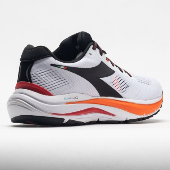 Diadora Mythos Blushield Vortice 7 Mens White/Black/Vermillion Orange