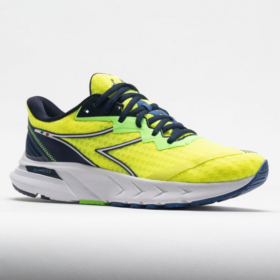 Diadora Mythos Blushield Volo 2 Mens Neon Yellow/White/Black Iris