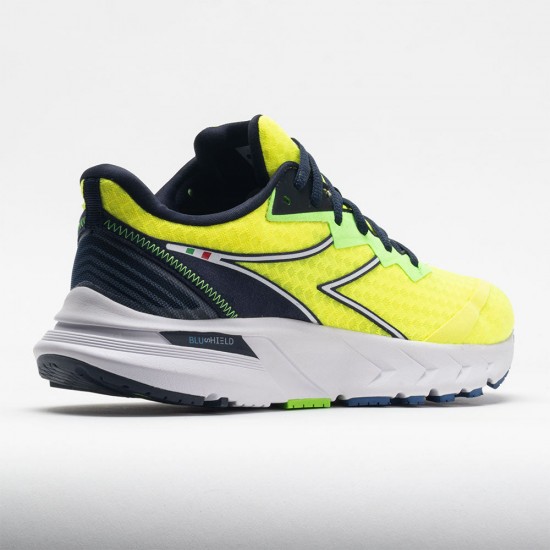 Diadora Mythos Blushield Volo 2 Mens Neon Yellow/White/Black Iris