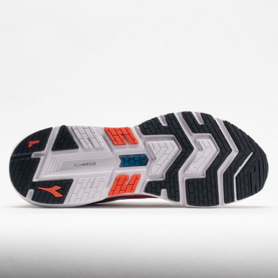 Diadora Mythos Blushield Volo 2 Mens White/Black/Vermillion Orange