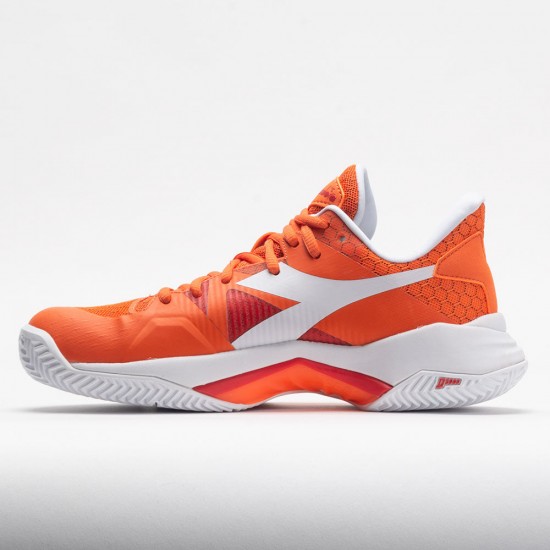 Diadora B.Icon Clay Womens Vermillion Orange/White