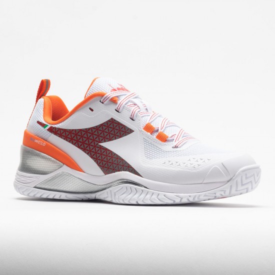 Diadora Blushield Torneo AG Womens White//Fiery Red