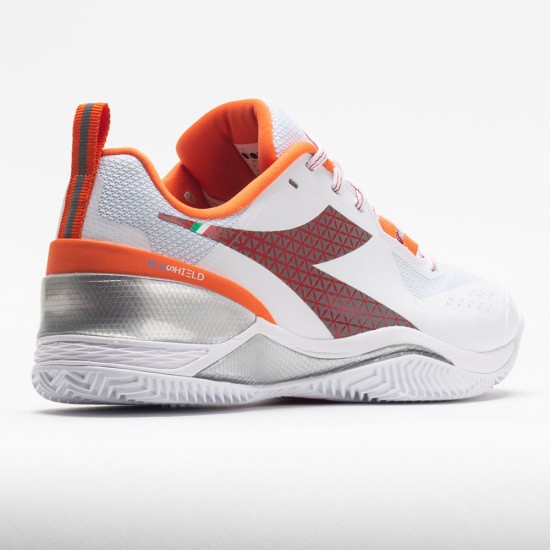 Diadora Blushield Torneo Clay Womens White/Fiery Red