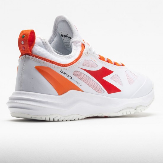 Diadora Speed Blushield Fly AG Womens White/Fiery Red