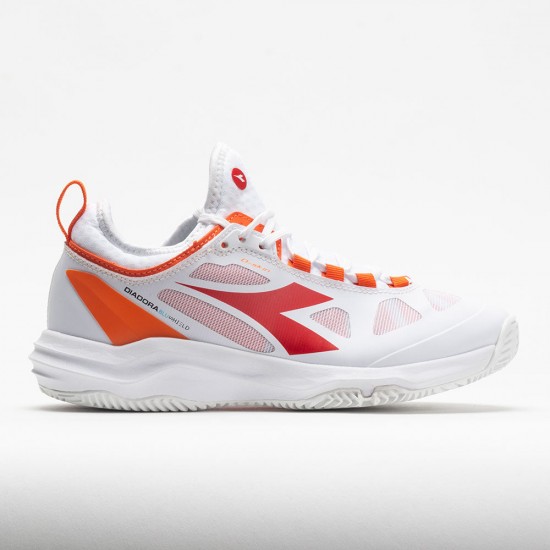 Diadora Speed Blushield Fly Clay Womens White/Fiery Red