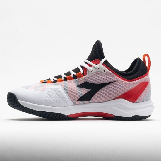 Diadora Speed Blushield Fly AG Mens White/Black/Fiery Red