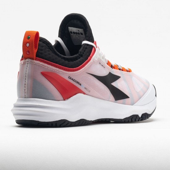 Diadora Speed Blushield Fly AG Mens White/Black/Fiery Red