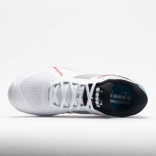 Diadora Trofeo AG Pickleball Mens White/Black/Blue Jewel