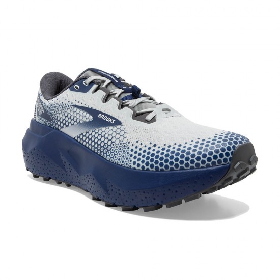 Mens Brooks Caldera 6 Oyster/Blue Depths/Pearl