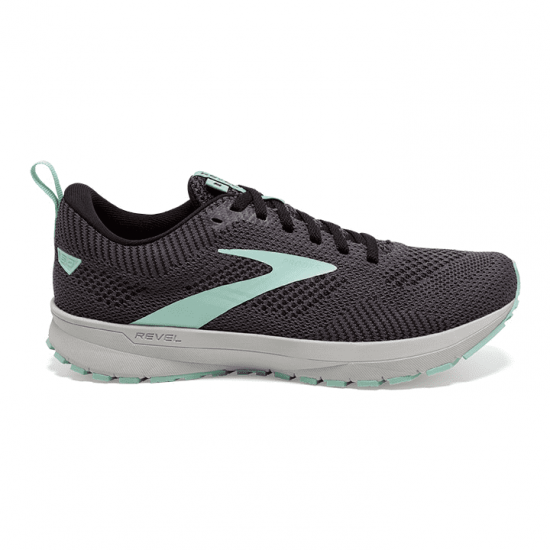 Womens Brooks Revel 5 Ebony/Black/Yucca