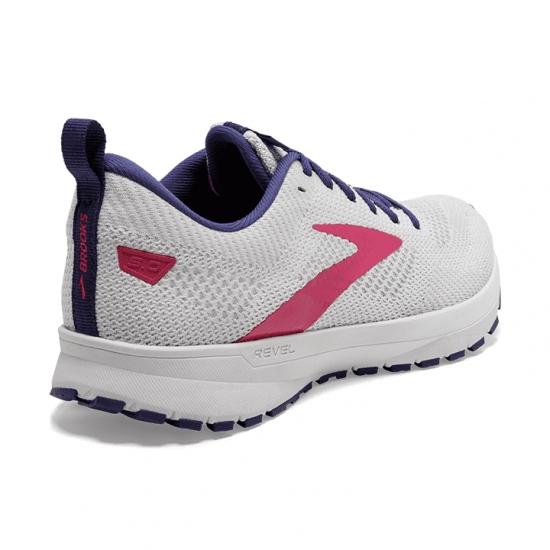 Womens Brooks Revel 5 White/Pink