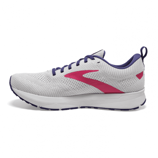 Womens Brooks Revel 5 White/Pink