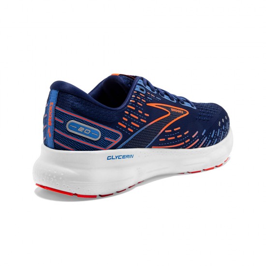 Mens Brooks Glycerin 20 Blue Depths/Palace Blue/Orange