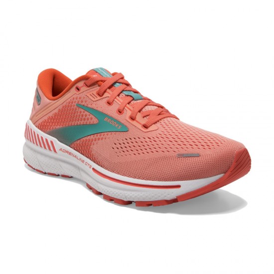 Womens Brooks Adrenaline GTS 22 Coral/Latigo Bay/White