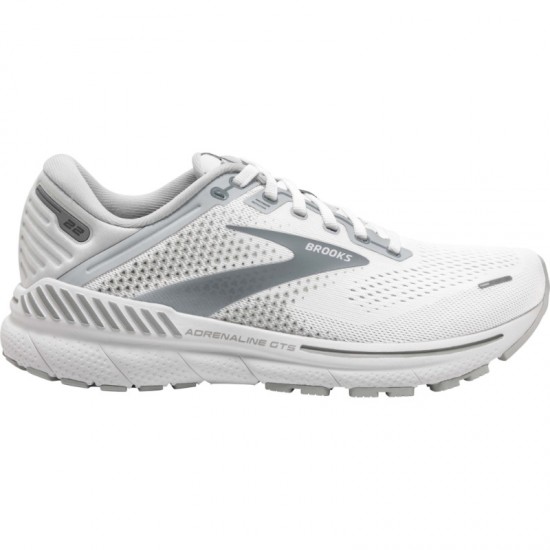 Womens Brooks Adrenaline GTS 22 White/Oyster/Primer Grey