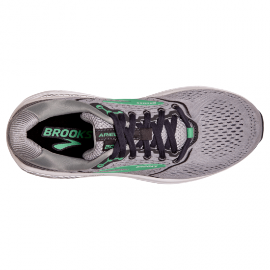 Womens Brooks Ariel 20 Alloy/Blackened Pearl/Green