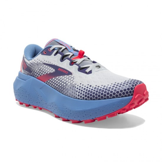 Womens Brooks Caldera 6 Oyster/Blissful Blue/Pink