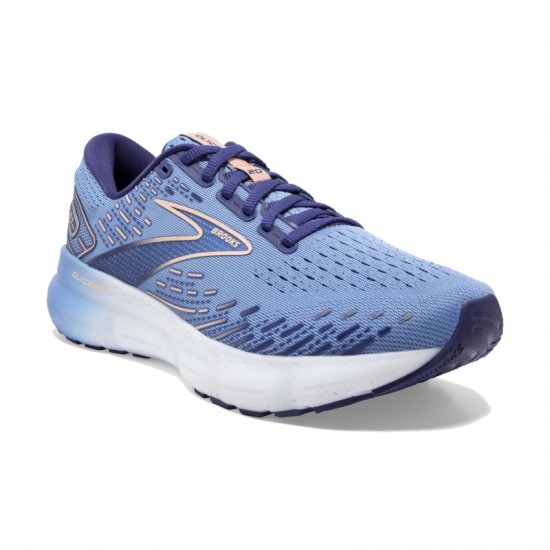 Womens Brooks Glycerin 20 Blissful Blue/Peach/White