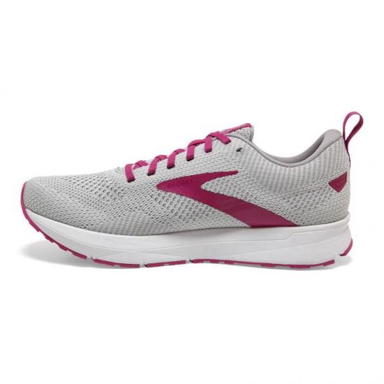 Womens Brooks Revel 5 Grey/White/Baton Rouge